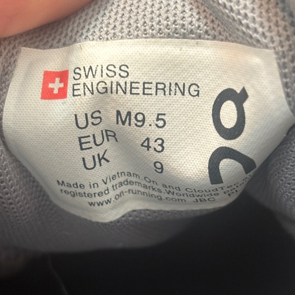 On Cloud 5 Gray Silver White Sneakers Running Shoes Men’s size 9.5 - Picture 10 of 10